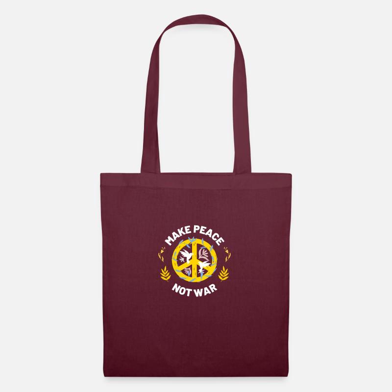 make peace not war - Tote Bag - burgundy