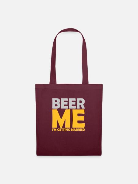 Beer Me Getting Married - Stoffbeutel - Burgunderrot