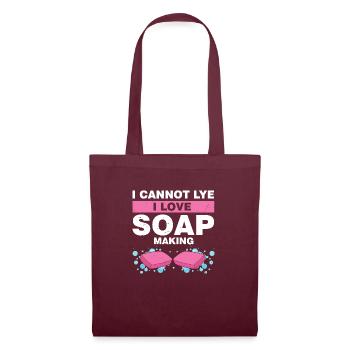 Homemade soap design for oil soap making - Tote Bag - burgundy - Front