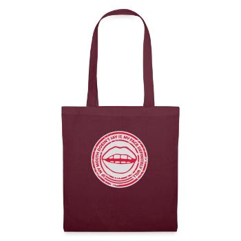 Mon visage le fera certainement - Sac en tissu - bordeaux - Devant
