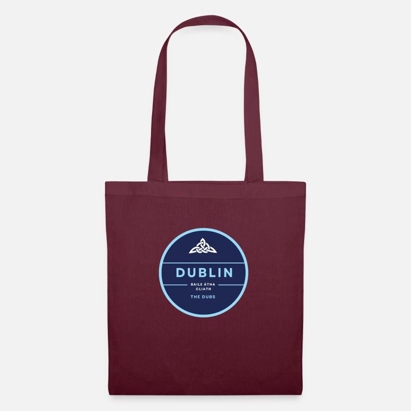 Dublin, Irland - Stoffbeutel - Burgunderrot