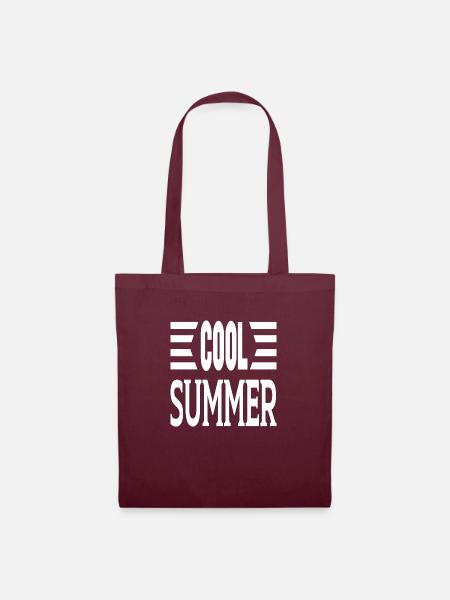 Cool Summer - Stoffbeutel - Burgunderrot