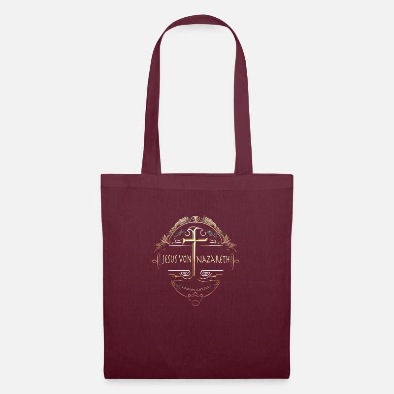 Jesus Christus von Nazareth Glaube Bibel Jesus - Stoffbeutel - Burgunderrot