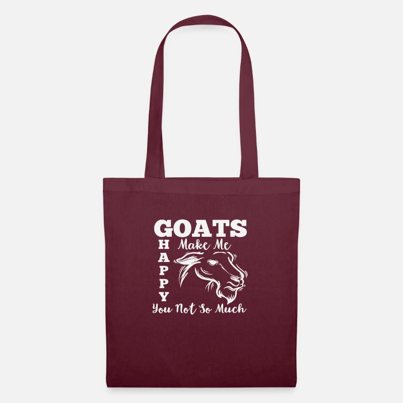 Goats make me Happy you not so much - Stoffbeutel - Burgunderrot