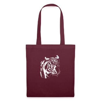 Tigre - Sac en tissu - bordeaux - Devant