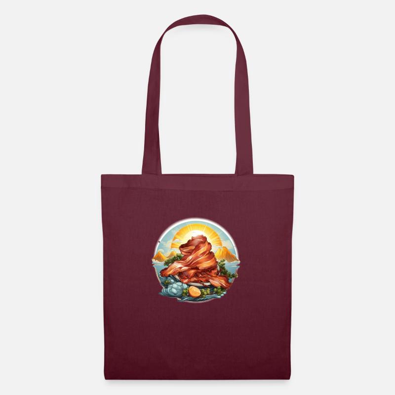 Bacon of Hope , Speck der Hoffnung - Stoffbeutel - Burgunderrot