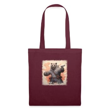 happy present idea humor mammal gift bday - Stoffbeutel - Burgunderrot - Vorne