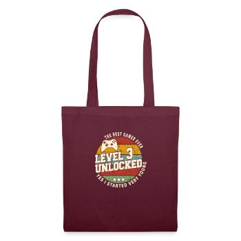 Original 2021 3rd Anniversary Retro Geschenk - Stoffbeutel - Burgunderrot - Vorne