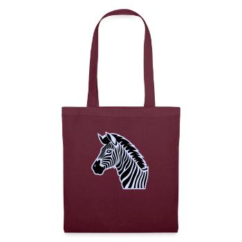 zebra - Tote Bag - burgundy - Front