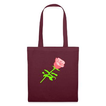 Pretty Beautiful Rose Blossom Leaf Roses Romantic - Tote Bag - burgundy - Front