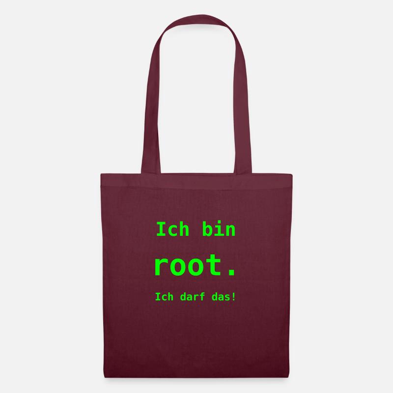 Ich bin root - Stoffbeutel - Burgunderrot