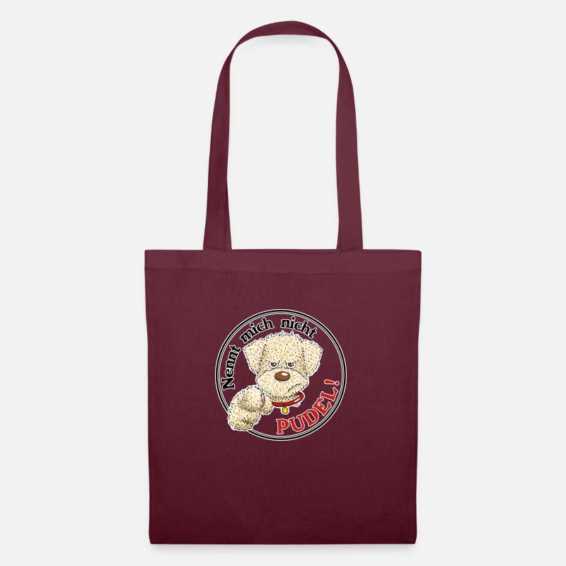 Poodle1 4 - Stoffbeutel - Burgunderrot