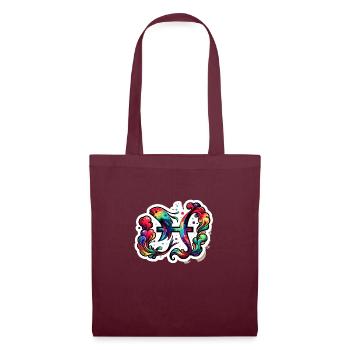 Color zodiac: Fische - Stoffbeutel - Burgunderrot - Vorne