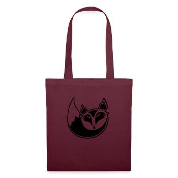 Renard roux Forêt sauvage Animal Cool Logo Icône - Sac en tissu - bordeaux - Devant