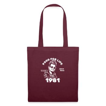 44. Birthday Pogo for life since 06/1981 - Tote Bag - burgundy - Front