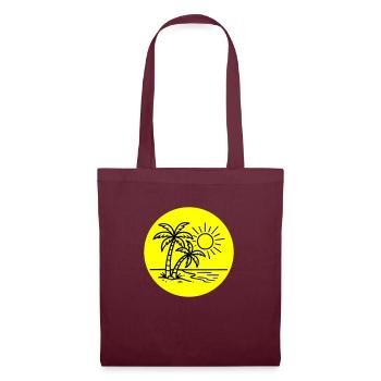 Island Palm Tree Symbol Holiday - Tote Bag - burgundy - Front