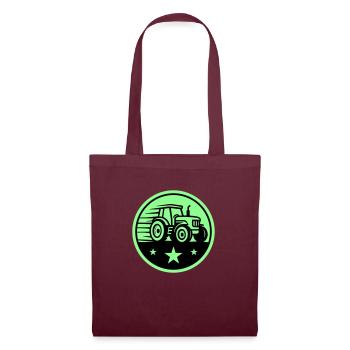 Agriculteur tracteur - Sac en tissu - bordeaux - Devant