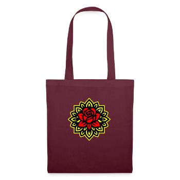 Rose Flower Mandala - Tote Bag - burgundy - Front