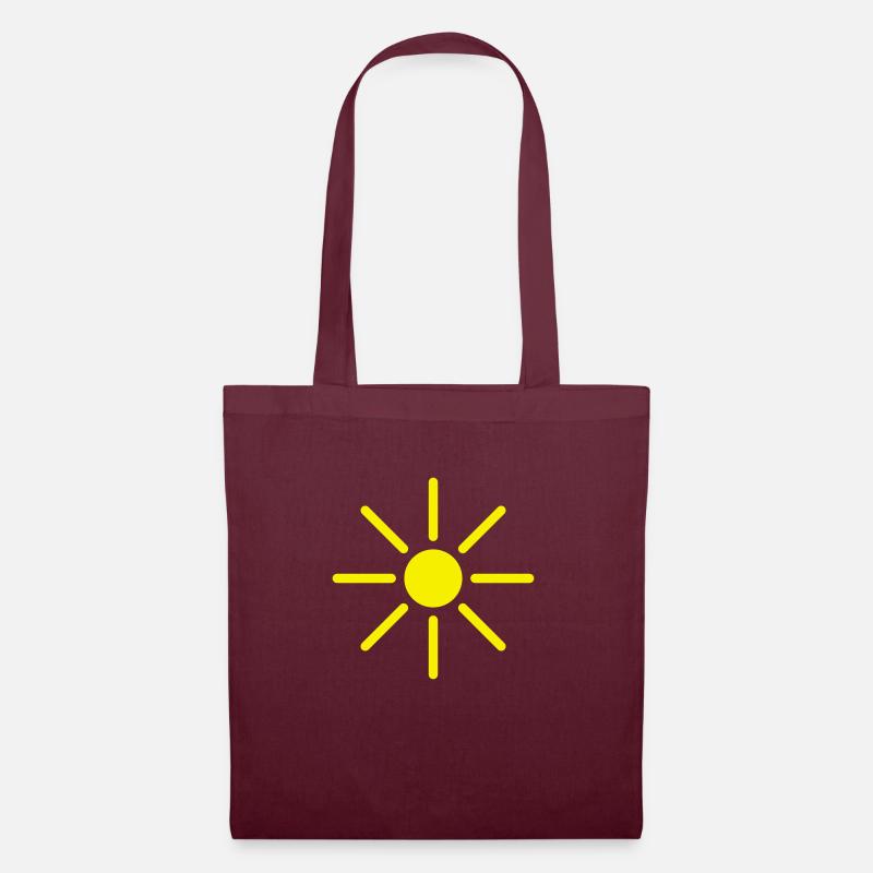 sonne - Stoffbeutel - Burgunderrot