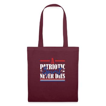 Veteran US Flag A Patriotic Spirit Never Dies - Tote Bag - burgundy - Front