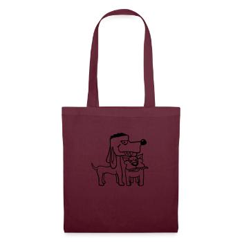 2 Nasty Dogs Team Two Friends Bro Crew - Tote Bag - burgundy - Front