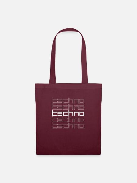 Techno-Logo-Design - Stoffbeutel - Burgunderrot