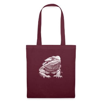 Dragon barbu - Sac en tissu - bordeaux - Devant