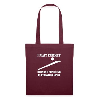 Cricket Dicton Cadeau Cricket Fan Team Cricket - Sac en tissu - bordeaux - Devant