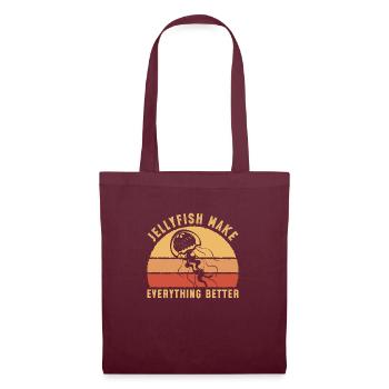 Jellyfish Marine Diving Jellyfish - Tote Bag - burgundy - Front