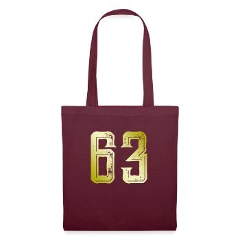 63 Symbole numérique - Sac en tissu - bordeaux - Devant