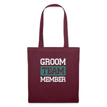 Groom Team - Stoffbeutel - Burgunderrot - Vorne