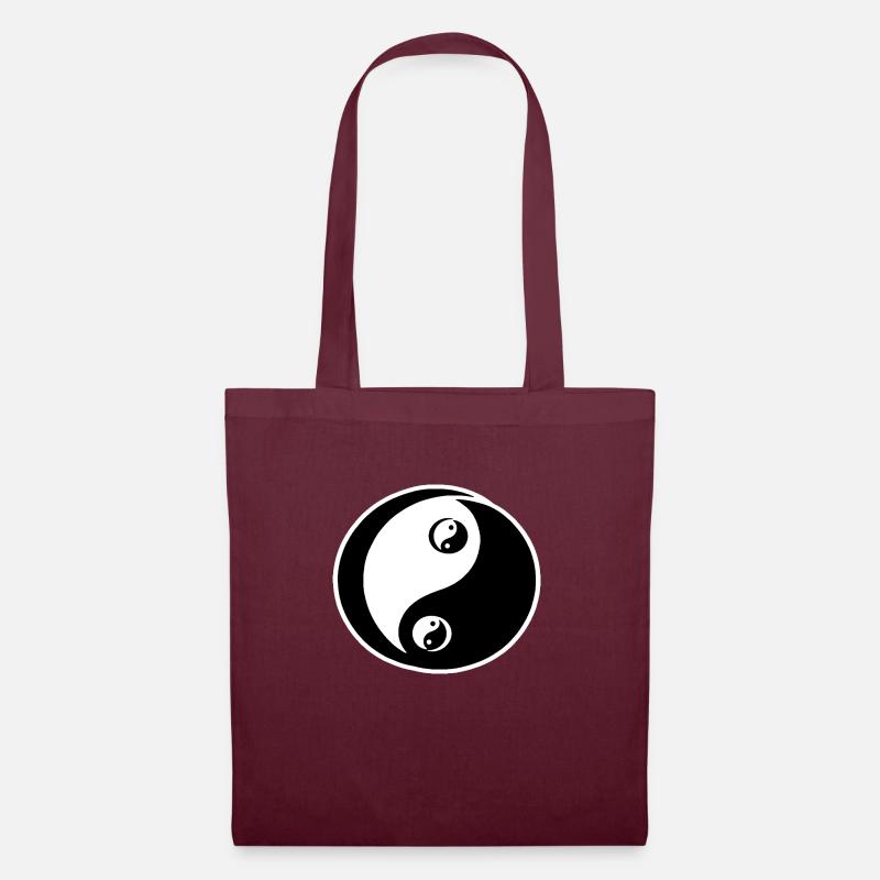 Yin Yang - Stoffbeutel - Burgunderrot