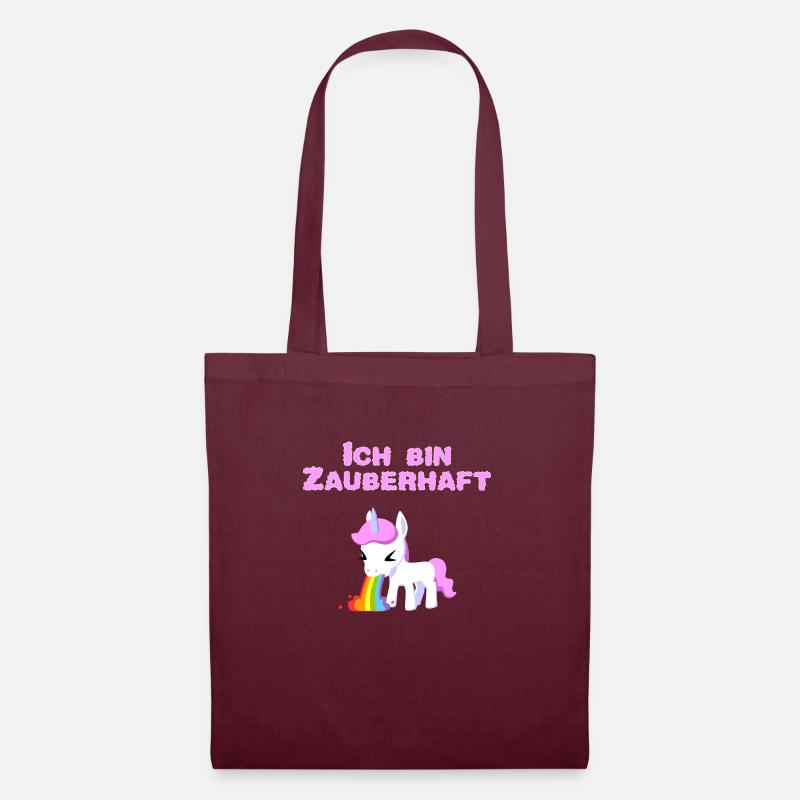 Kotzendes Einhorn Kotze Unicorn kotzen - Stoffbeutel - Burgunderrot