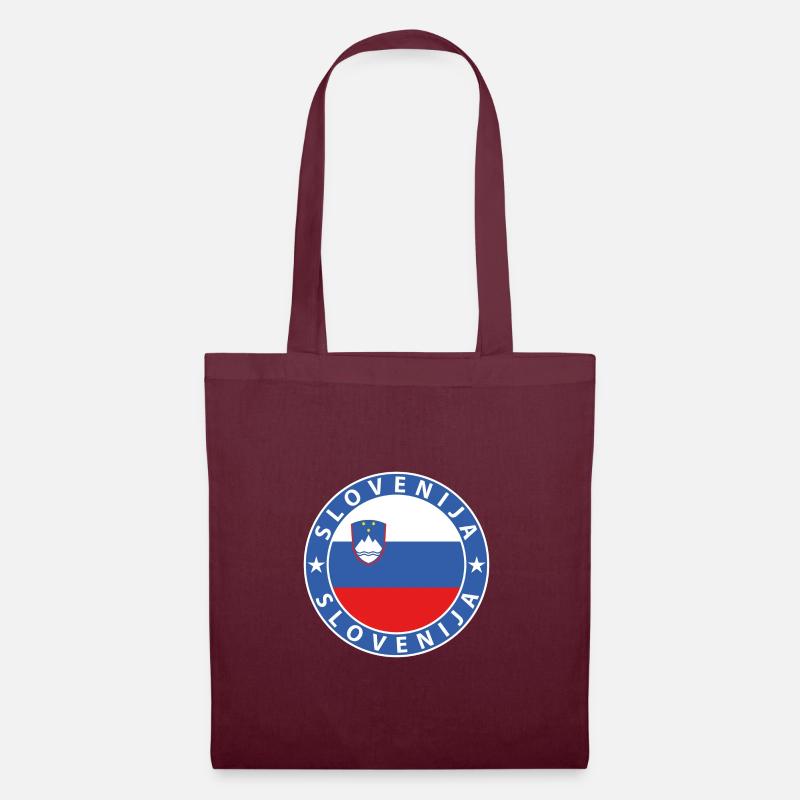 Slovenia - Borsa di stoffa - rosso borgogna