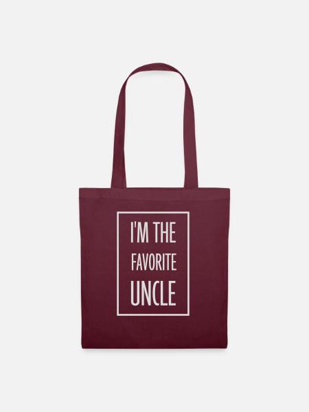 im the favorite uncle - Stoffbeutel - Burgunderrot