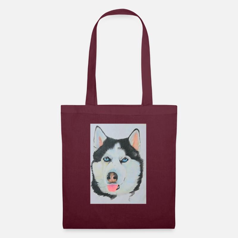 Husky - Stoffbeutel - Burgunderrot