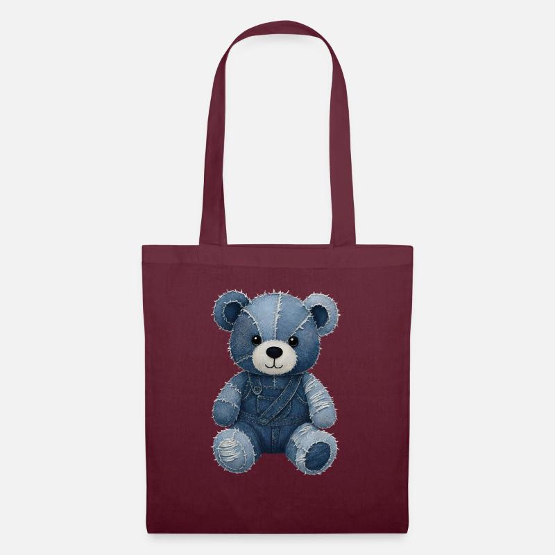 Jeans Teddy - Stoffbeutel - Burgunderrot