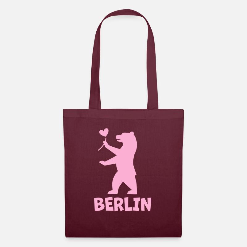 Berlin Berlin Bear - Tote Bag - burgundy