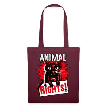 DROITS DES ANIMAUX - Sac en tissu - bordeaux - Devant