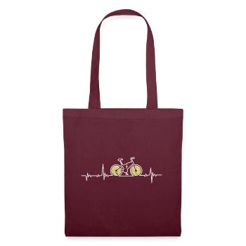 Impulsion de rythme cardiaque du vélo électrique - Sac en tissu - bordeaux - Devant