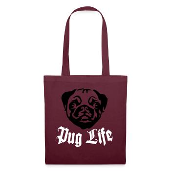 Pug Life - Sac en tissu - bordeaux - Devant