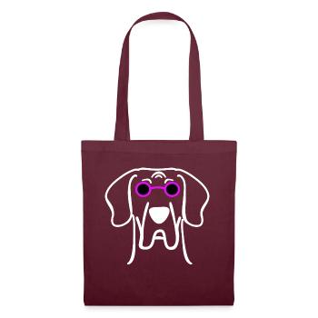 Cool Great Dane avec des lunettes de soleil - Sac en tissu - bordeaux - Devant