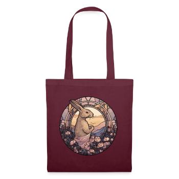 Rabbit Bunny Historical Art - Tote Bag - burgundy - Front