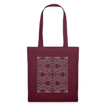 OrnamenttiHopeanharmaa - Tote Bag - burgundy - Front