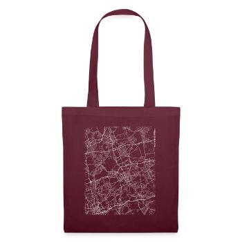 Minimal Gelsenkirchen city map and streets - Tote Bag - burgundy - Front