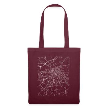 Minimal Chemnitz city map and streets - Tote Bag - burgundy - Front