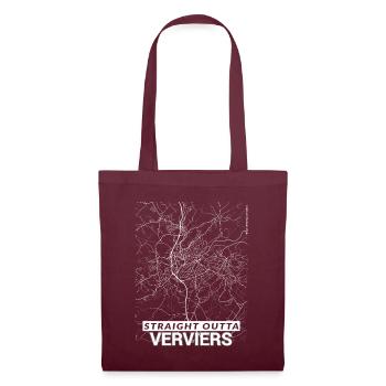 Straight Outta Verviers city map and streets - Tote Bag - burgundy - Front