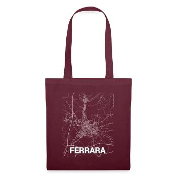 Ferrara city map and streets - Tote Bag - burgundy - Front