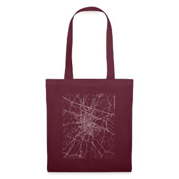 Minimal Reggio Emilia city map and streets - Tote Bag - burgundy - Front