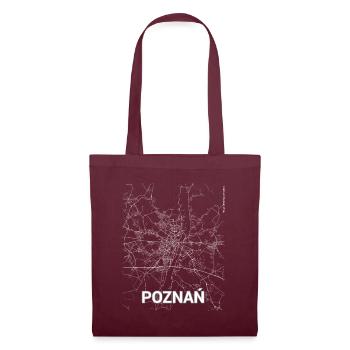 Poznan city map and streets - Tote Bag - burgundy - Front